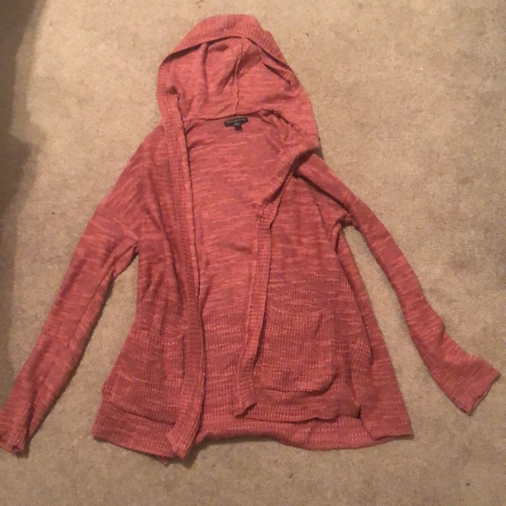 Pink Hooded Cardigan